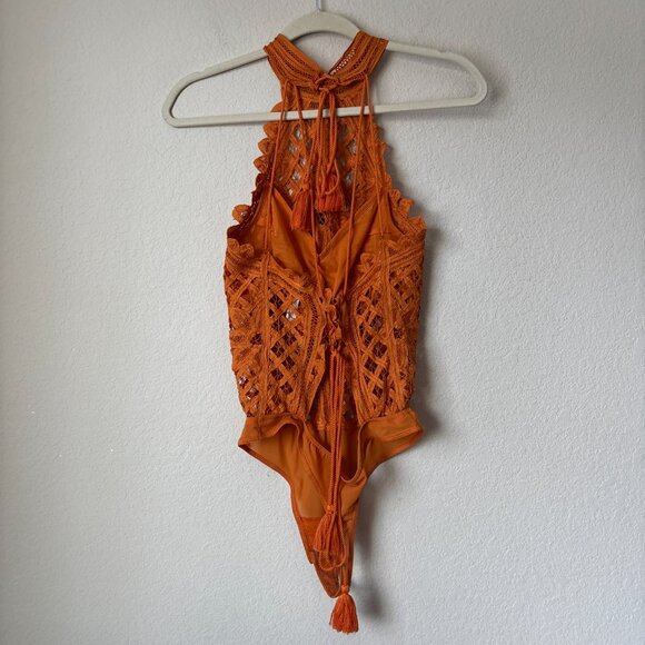 Intimately Free People Be My Battenburg Boho Crochet Bodysuit - Picture 7 of 14